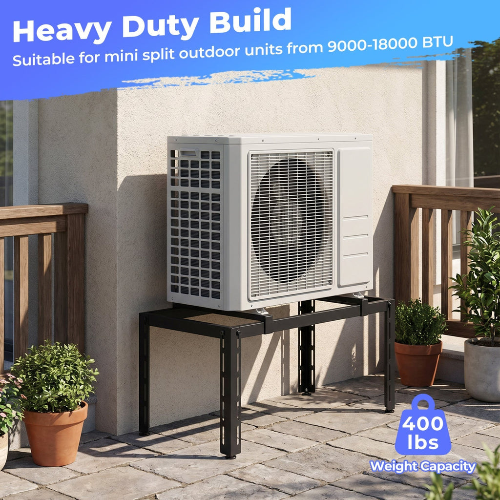 Heavy-Duty AC Condenser Stand for 9000-36000 BTU Mini Splits