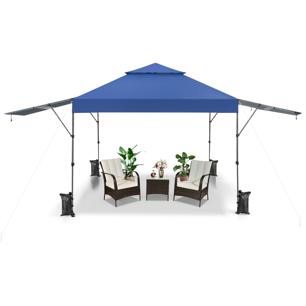 10 x 17.6 Feet Outdoor Instant Pop-up Canopy Tent with Dual Half Awnings