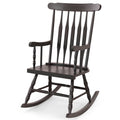 Rocking Chair with Solid Wooden Frame for Garden and Patio