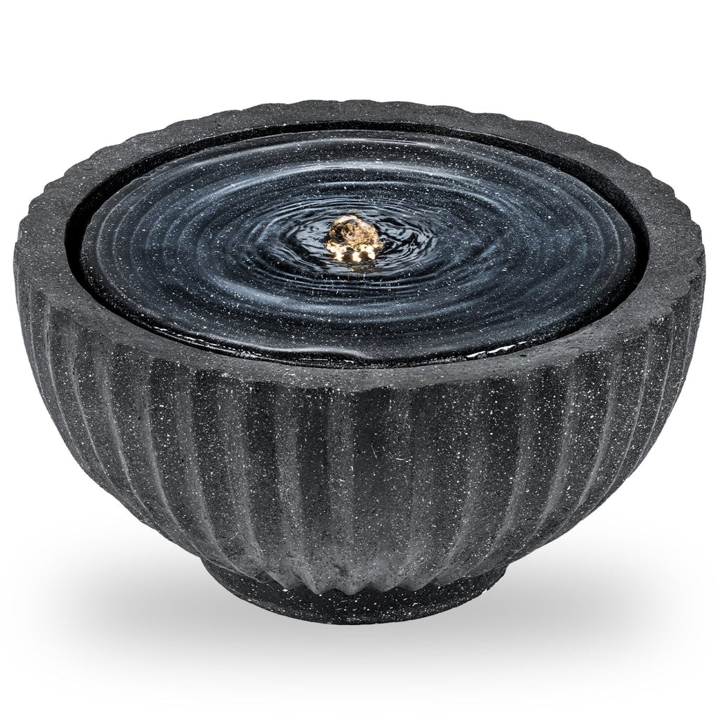 Outdoor Round Sphere Water Fountain with LED Lights and Pump