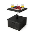 175 LBS Outdoor Fillable Umbrella Base with Table Tray-Brown