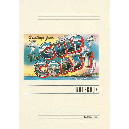 Vintage Lined Notebook Greetings from the Gulf Coast - Paperback