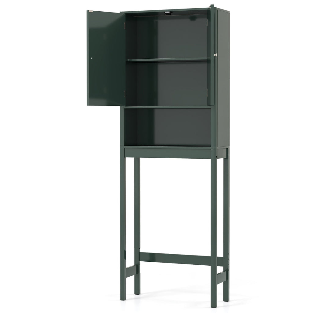 Over The Toilet Storage Cabinet with Fluted Doors