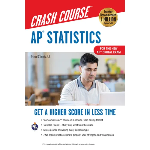 Ap(r) Statistics Crash Course, Book + Online: Get a Higher Score in Less Time - Paperback