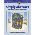 Creative Haven Simply Abstract Stained Glass Coloring Book - Paperback