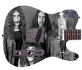 Black Sabbath Ozzy Osbourne Signed Graphics Photo Guitar BAS Witness