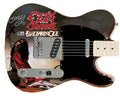 Ozzy Osbourne Autographed Fender Blizzard Of Ozz Graphics Photo Guitar BAS Witness