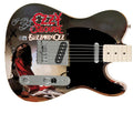 Ozzy Osbourne Autographed Fender Blizzard Of Ozz Graphics Photo Guitar BAS Witness