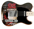 Ozzy Osbourne Autographed Fender Blizzard Of Ozz Graphics Photo Guitar BAS Witness