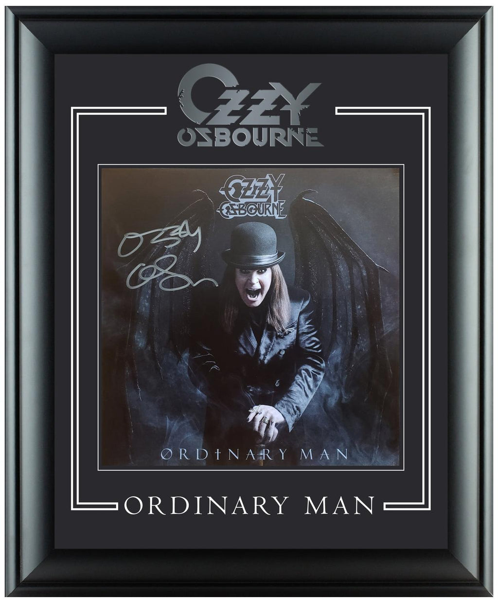 Ozzy Osbourne Signed Autographed Framed Album Lp Flat Display ACOA