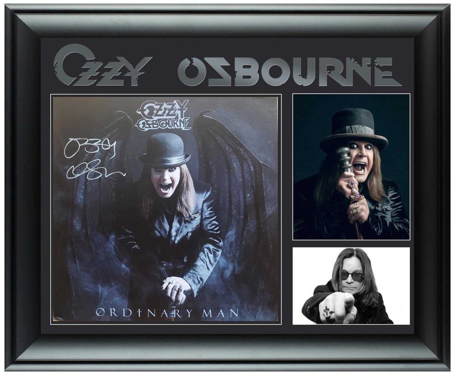 Ozzy Osbourne Signed Autographed Framed Album Lp Flat Display ACOA