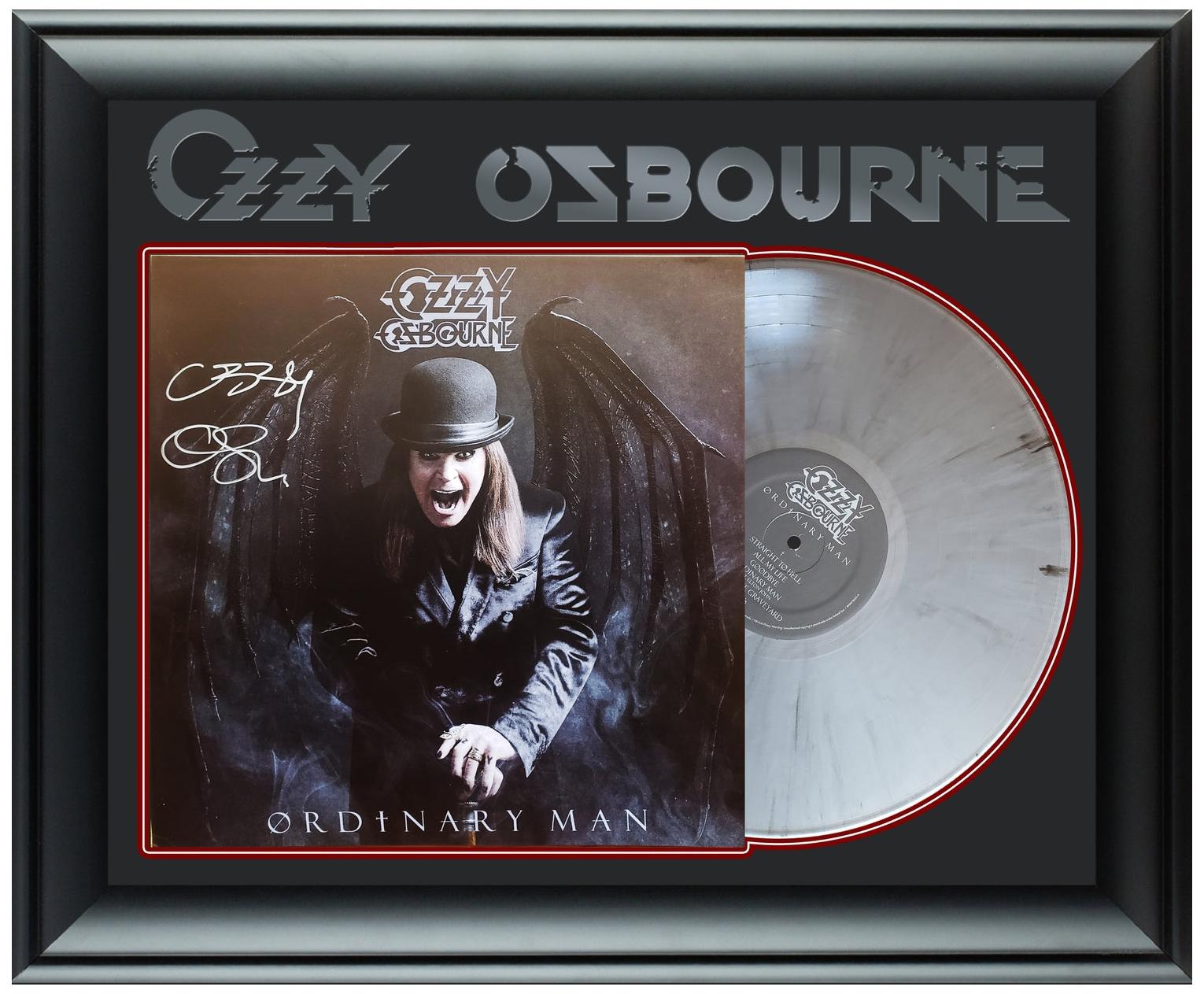 Ozzy Osbourne Signed Autographed Framed Album Lp Flat Display ACOA