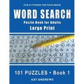 Word Search Puzzle Book for Adults: Large Print 101 Puzzles - Book 1 - Paperback