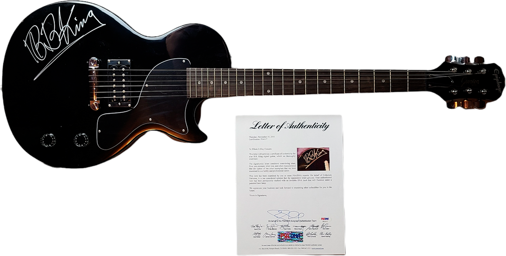 B.B. King Signed Autographed Gibson Epiphone Guitar UACC AFTAL RACC TS PSA LOA