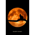 Sleep Diary Full Moon Cat - Paperback