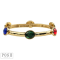 Faceted oval crystal bracelet