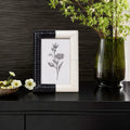 Black White Resin Hand Carved Ridge Picture Frame 4x6 5x7