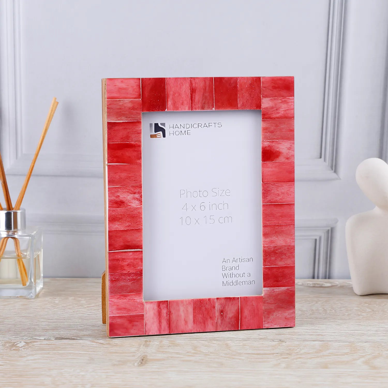 Picture Frame Classic Pattern Collection Bone Inlay 4 Colors – 4x6, 1" Border