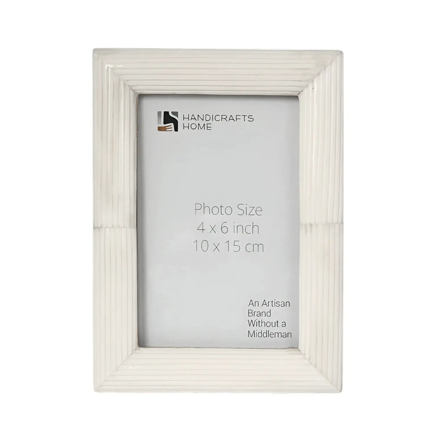 White Carved Bone Inlay Picture Frame | 4x6 5x7 8x10
