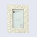 White Bone Inlay Picture Frame | Braided Pattern | 4x6 5x7