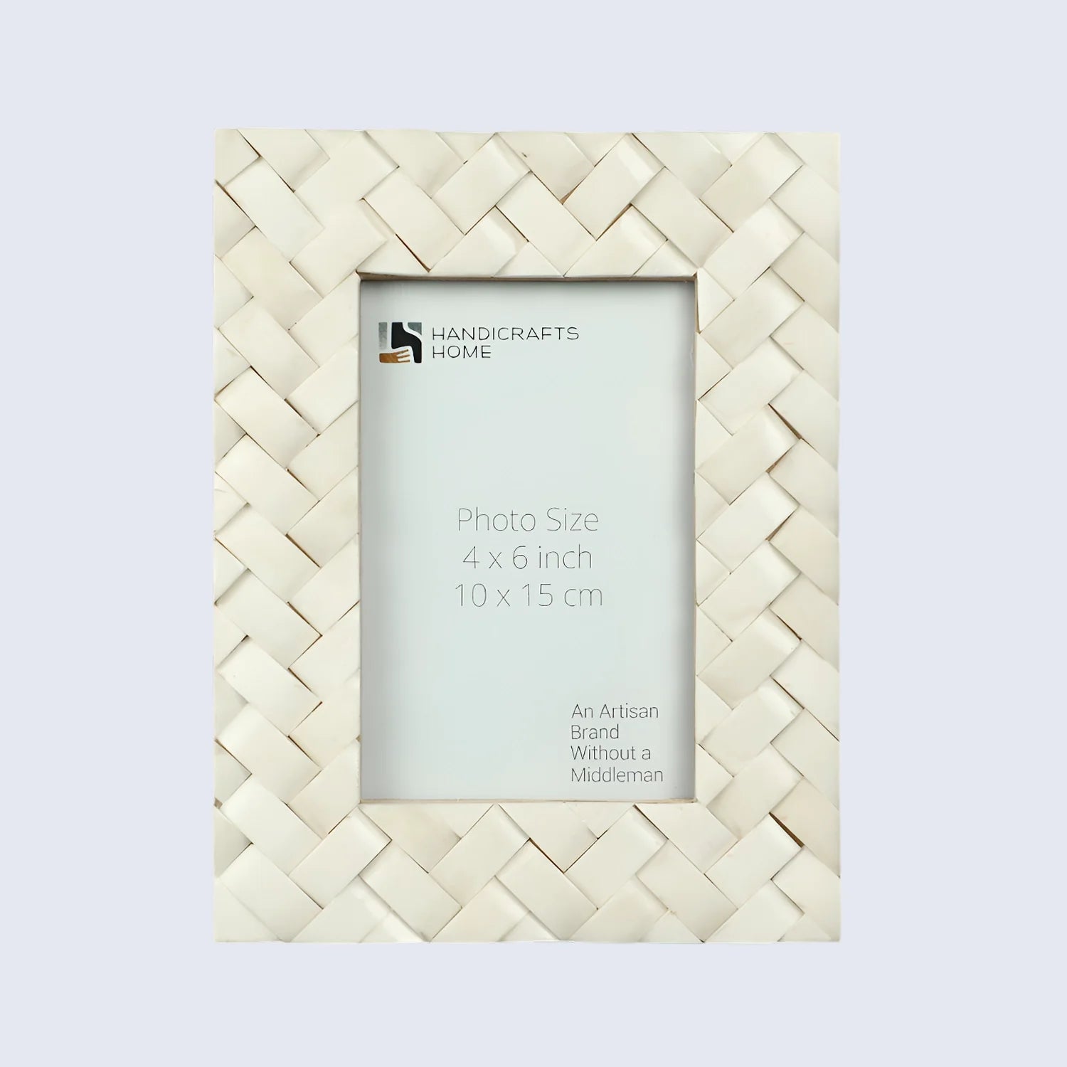White Bone Inlay Picture Frame | Braided Pattern | 4x6 5x7