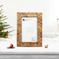 Picture Frame Cinnamon Plaits Pattern Collection Wood Inlay Brown – 4x6"