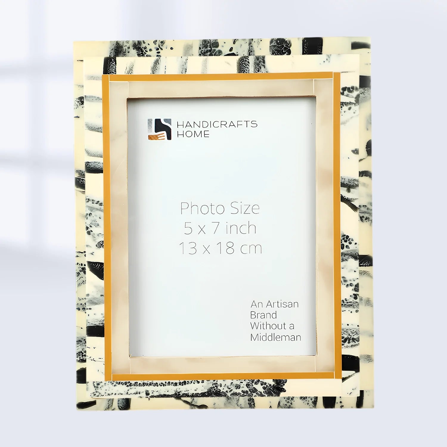 Picture Frames Abstract Ink Art Collection Resin Inlay - Ivory, 4x6 & 5x7
