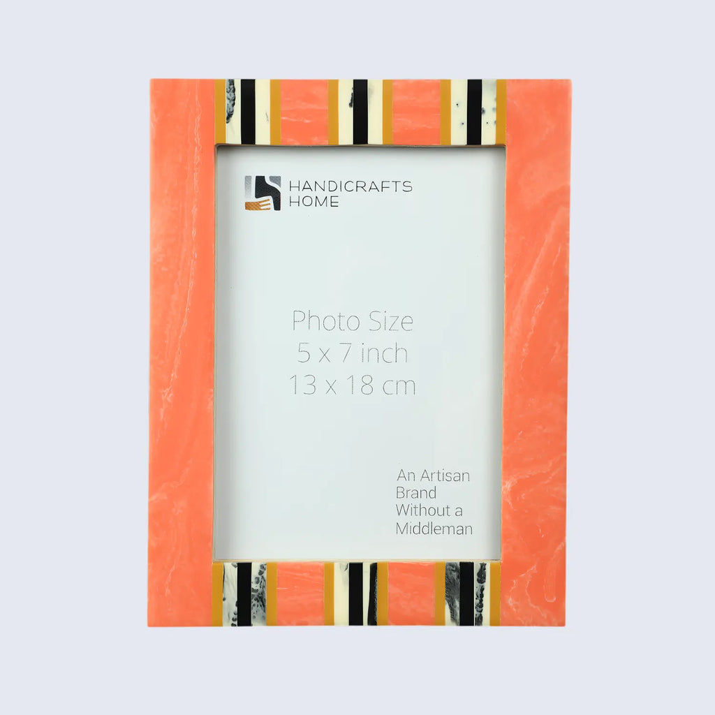 Picture Frame Ink Marble Collection Resin Inlay Peach – 4x6 & 5x7"