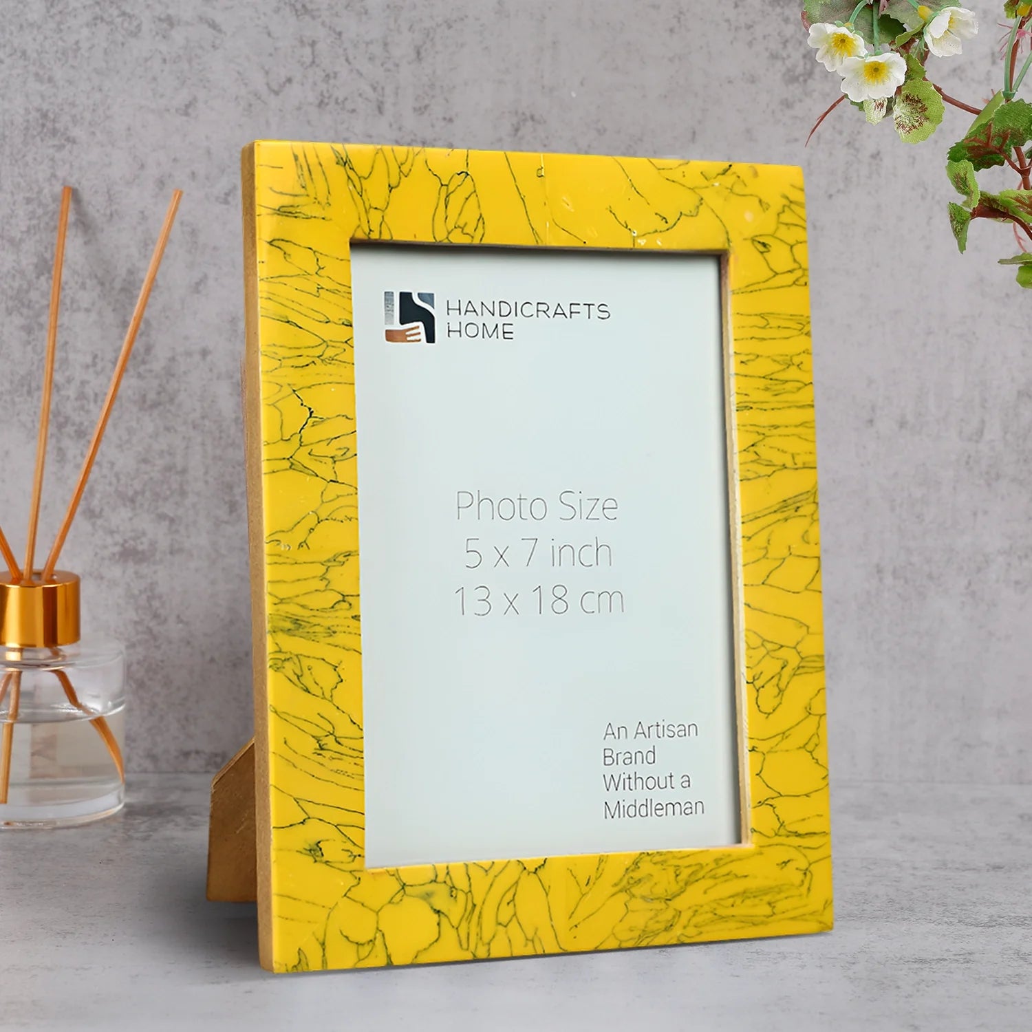 Yellow Resin Inlay Picture Frame | Sunstone Collection | 5x7