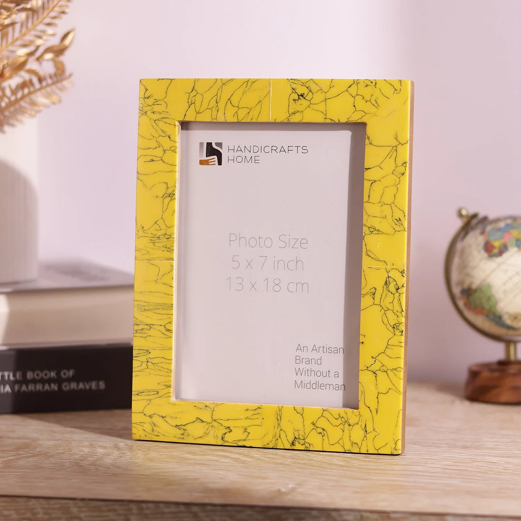 Yellow Resin Inlay Picture Frame | Sunstone Collection | 5x7