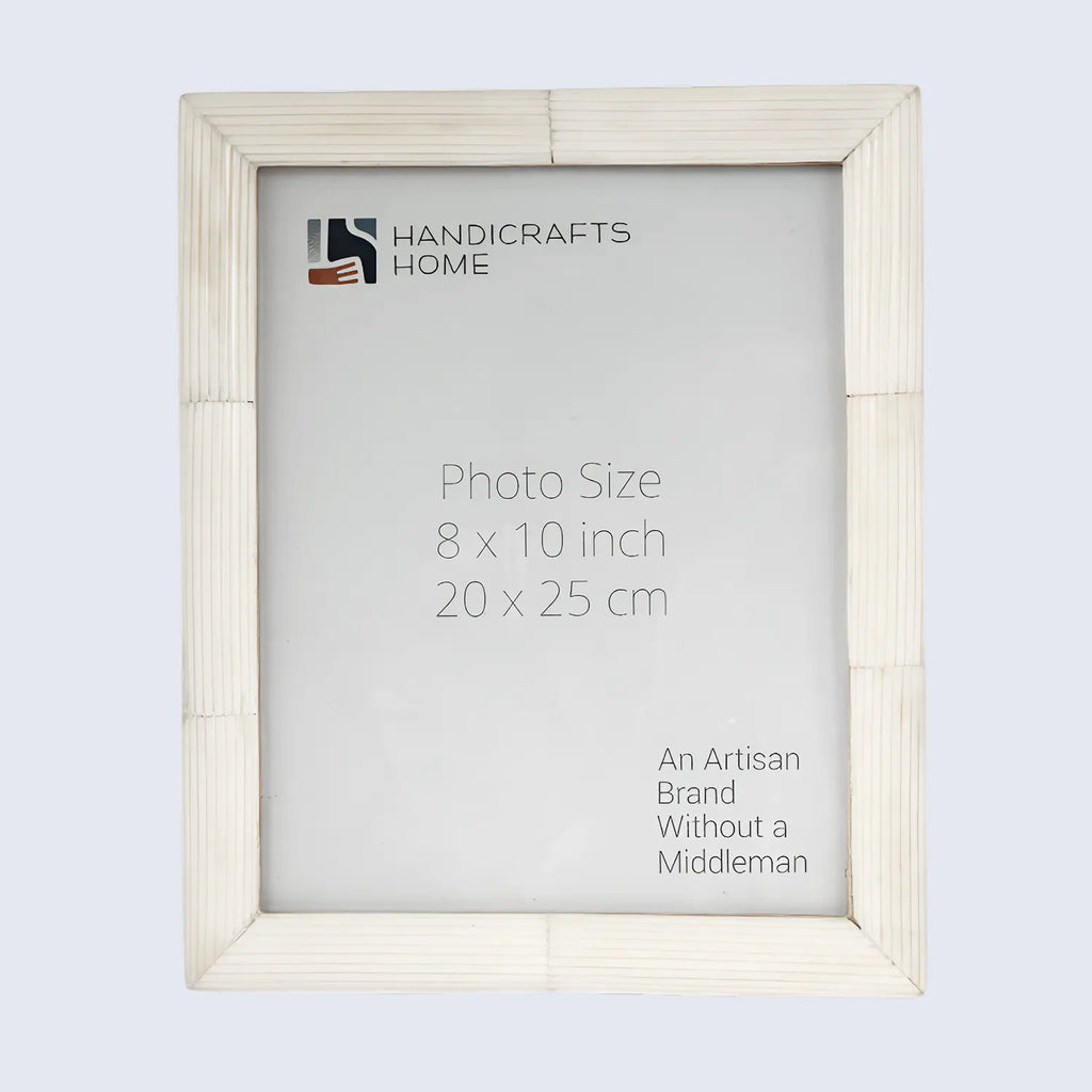 White Carved Bone Inlay Picture Frame | 4x6 5x7 8x10