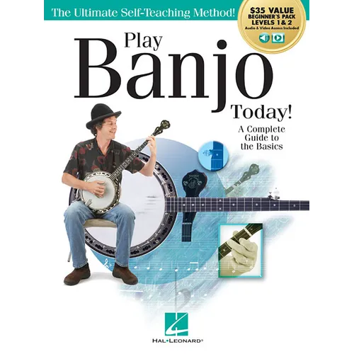 Play Banjo Today! All-In-One Beginner's Pack: Includes Book 1, Book 2, Audio & Video - Paperback