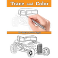 Trace and Color: Hot Rods: Adult Activity Book - Paperback