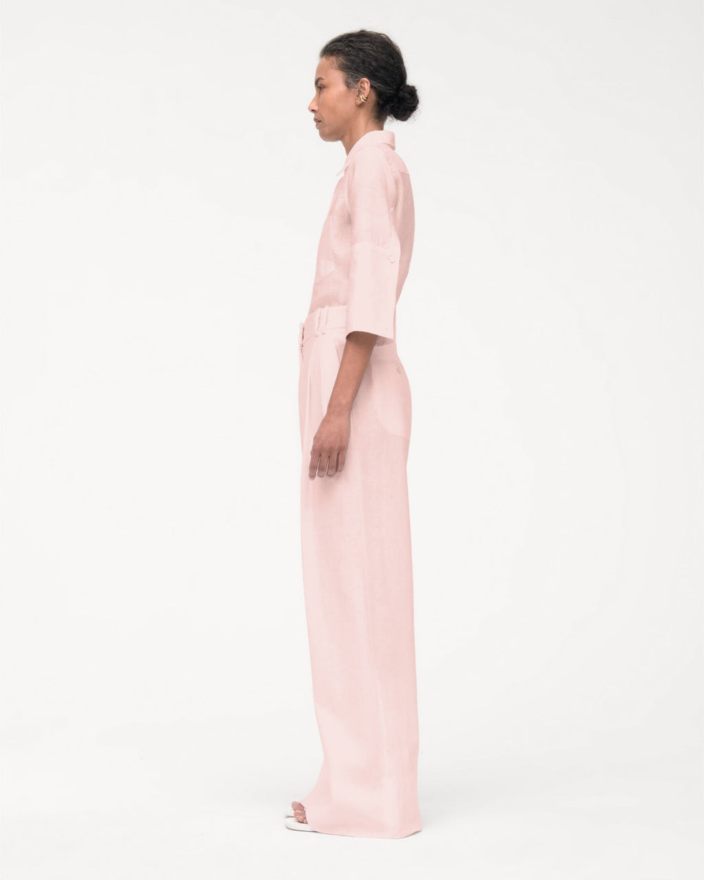 Linen Pleated Trouser | Quartz