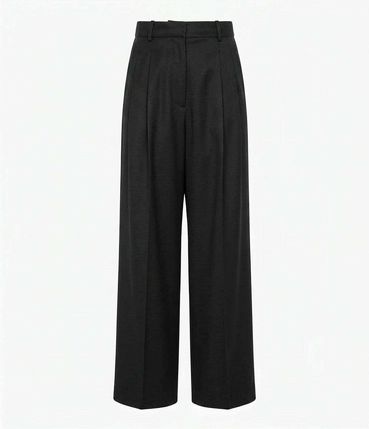 High Waisted Pleated Trouser | Black