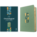 NLT One Year Chronological Study Bible (Leatherlike, Sage Green Mosaic) - Imitation Leather