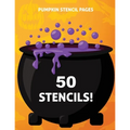 Pumpkin Stencil Pages: 50 Stencils - Paperback