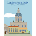 Landmarks in Italy Coloring Book for Kids 1 & 2 - Paperback