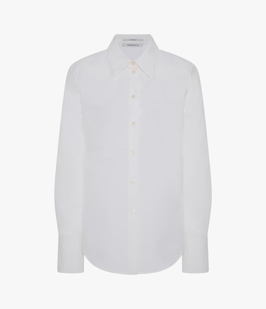 Poplin Bias Shirt | White