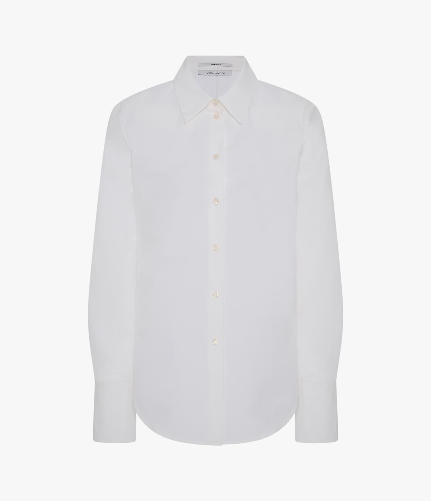 Poplin Bias Shirt | White