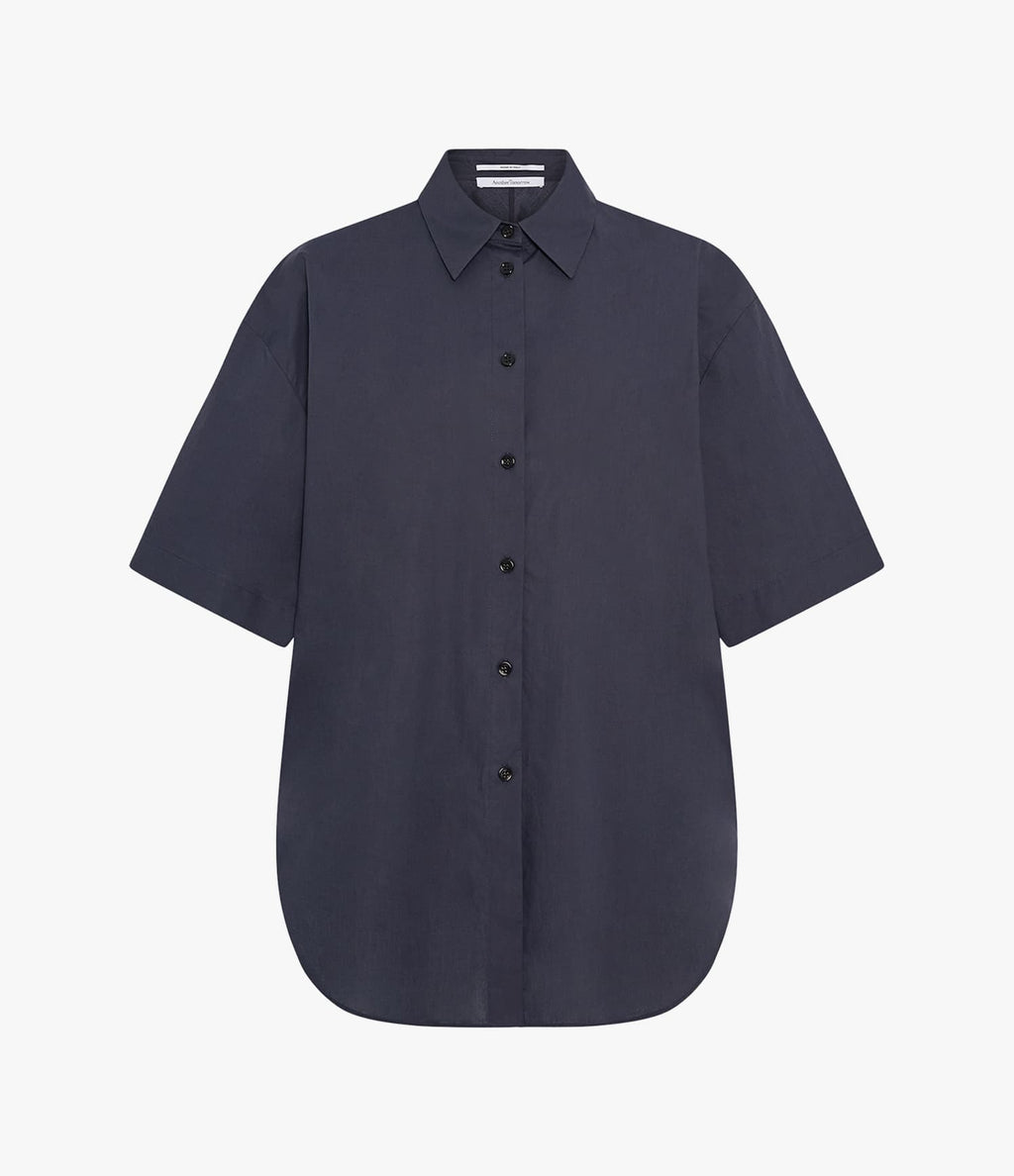 Poplin Short Sleeve Shirt | Midnight