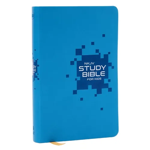 NKJV Study Bible for Kids, Blue Leathersoft: The Premier Study Bible for Children (Ages 7-12) - Imitation Leather