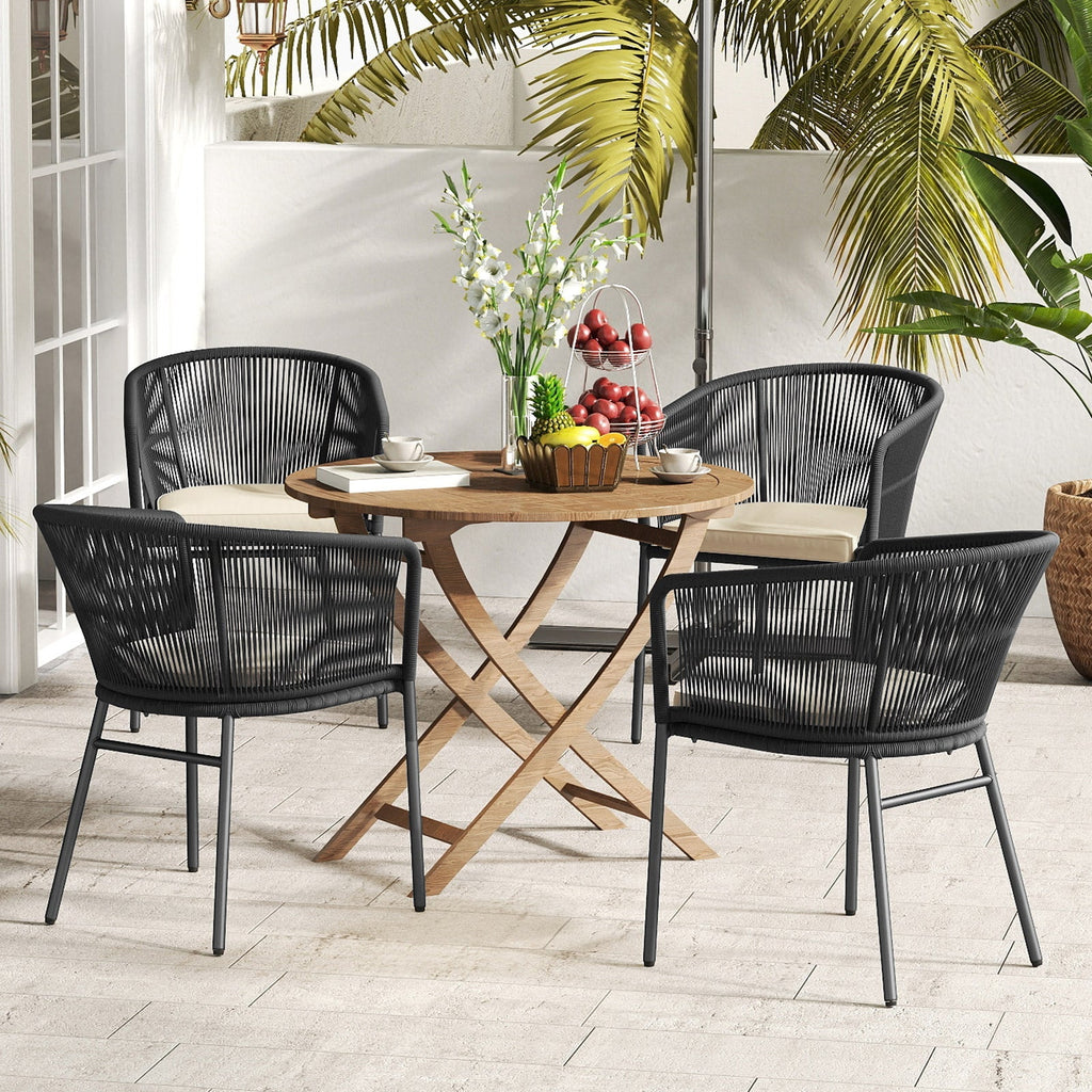 Patio Chairs Set of 4 with