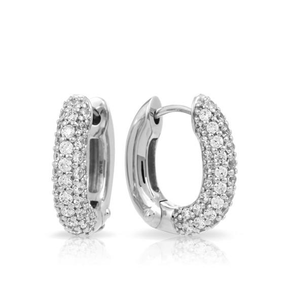 Pave Thin Hoops