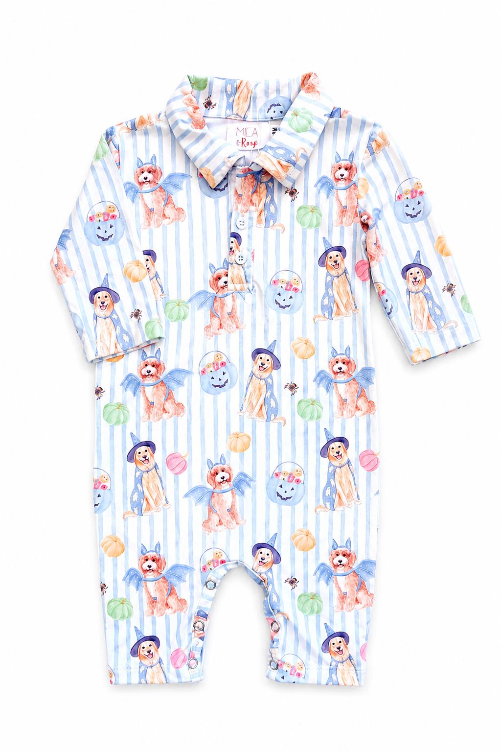 Pawsitively Spooky L/S Polo One-Piece