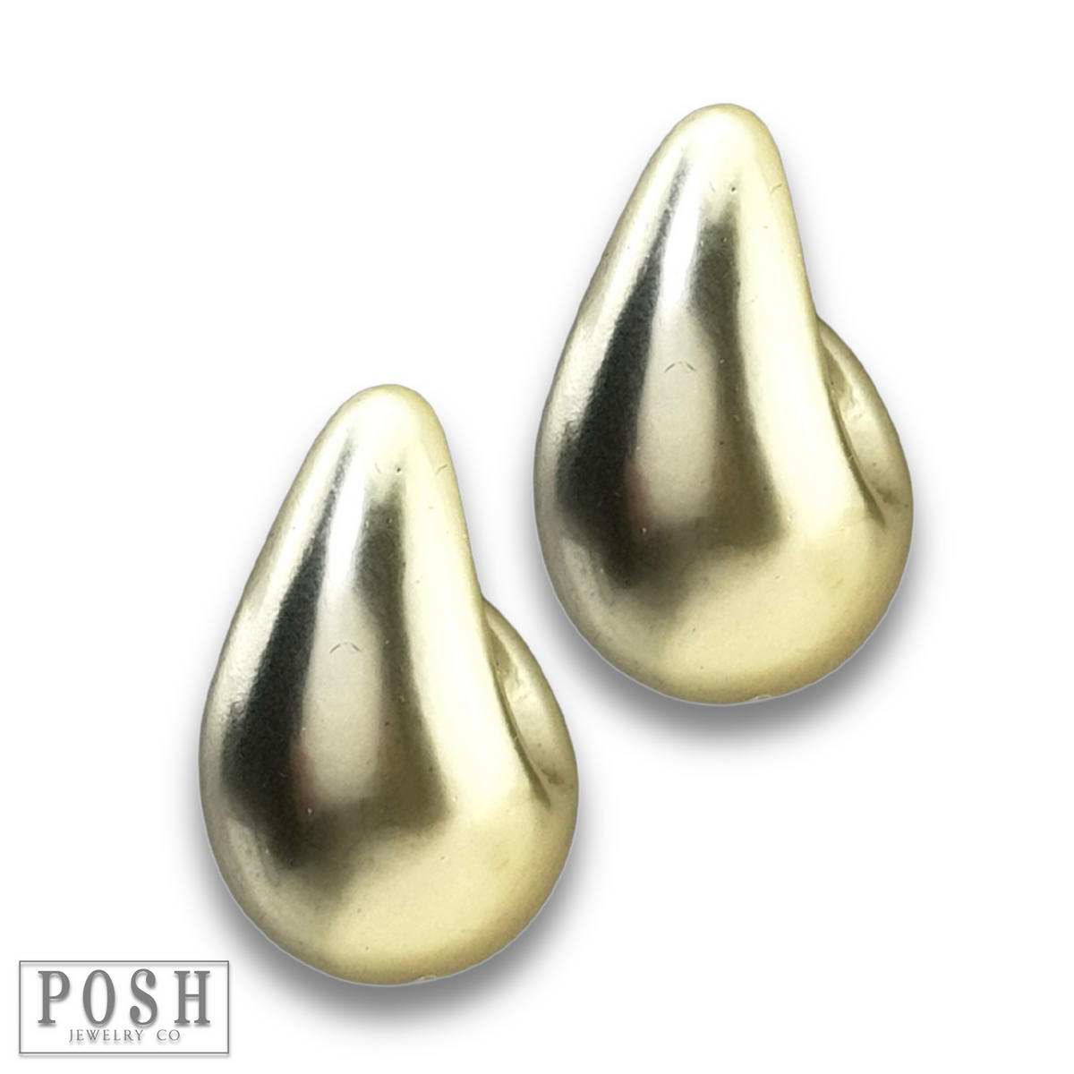 Matte finish raindrop post earring