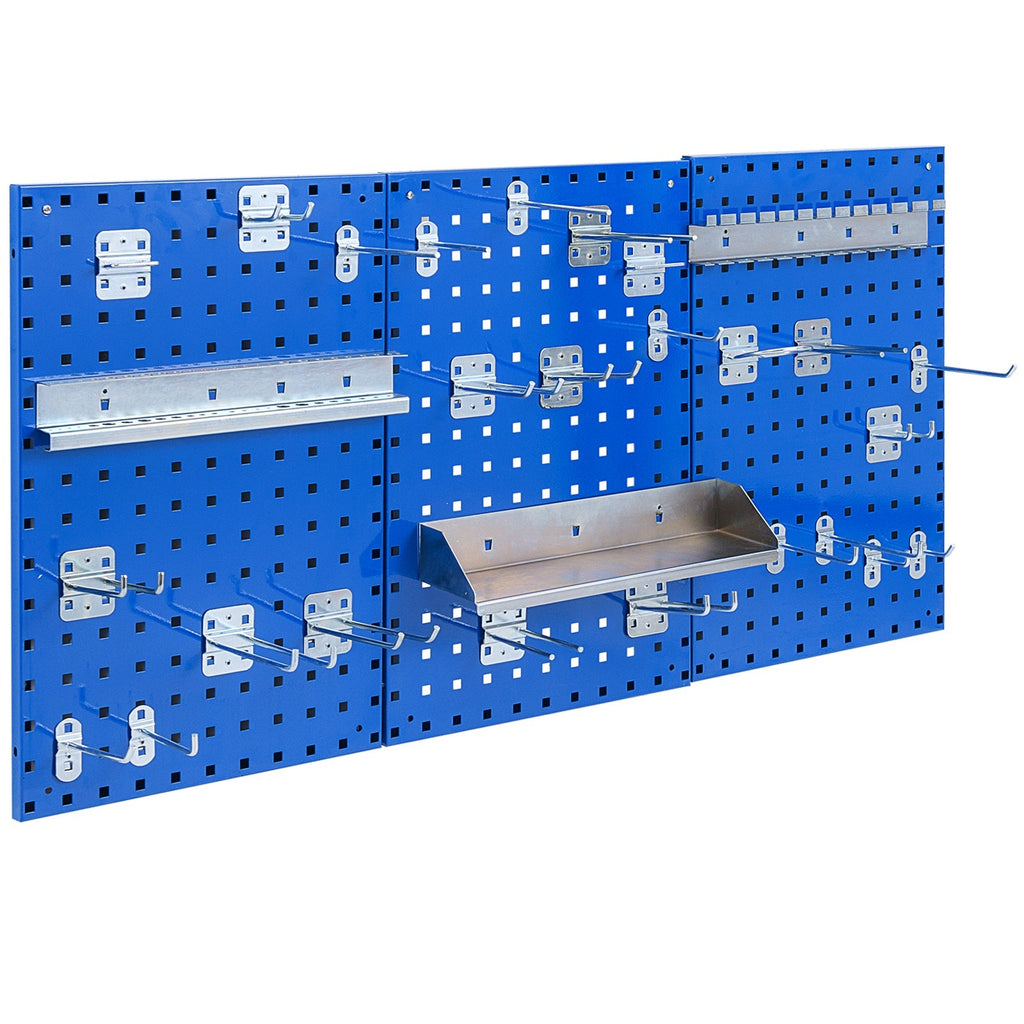 Wall-Mounted Pegboard Kit with 3 Pegboards for Garage Workshop