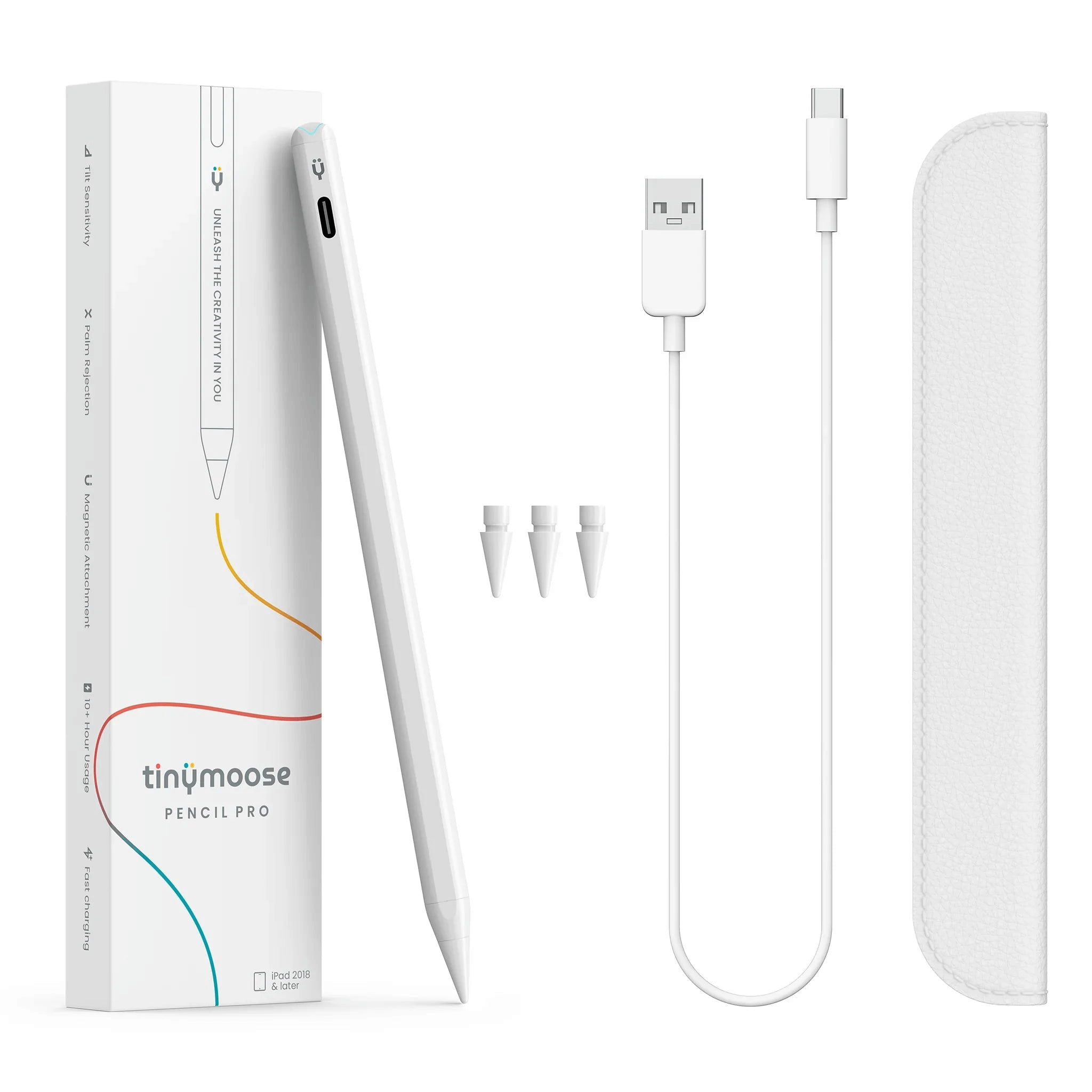 Pencil Pro - iPad Pen With USB-C Charging | Pearl White