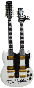 The Eagles Don Felder Autographed Gibson DoubleNeck Autographed Axe Heaven Mini Guitar