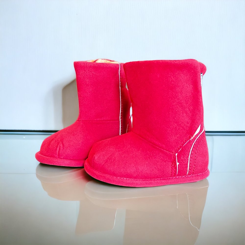 Red Ankle Boot Topper | Ozznek Removable Sole Shoes | Barefoot Kids Boot